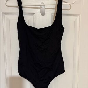 Zara Black Scoop Neck Bodysuit